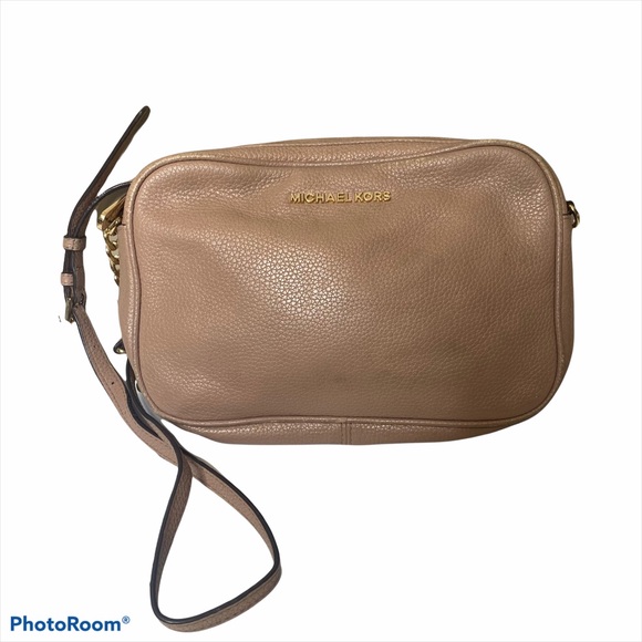 Michael Kors Handbags - Michael Kors mauve pink medium leather Crossbody purse chain handle
